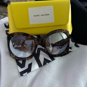 Marc Jacobs Brown Patterned mirror Sunglasses